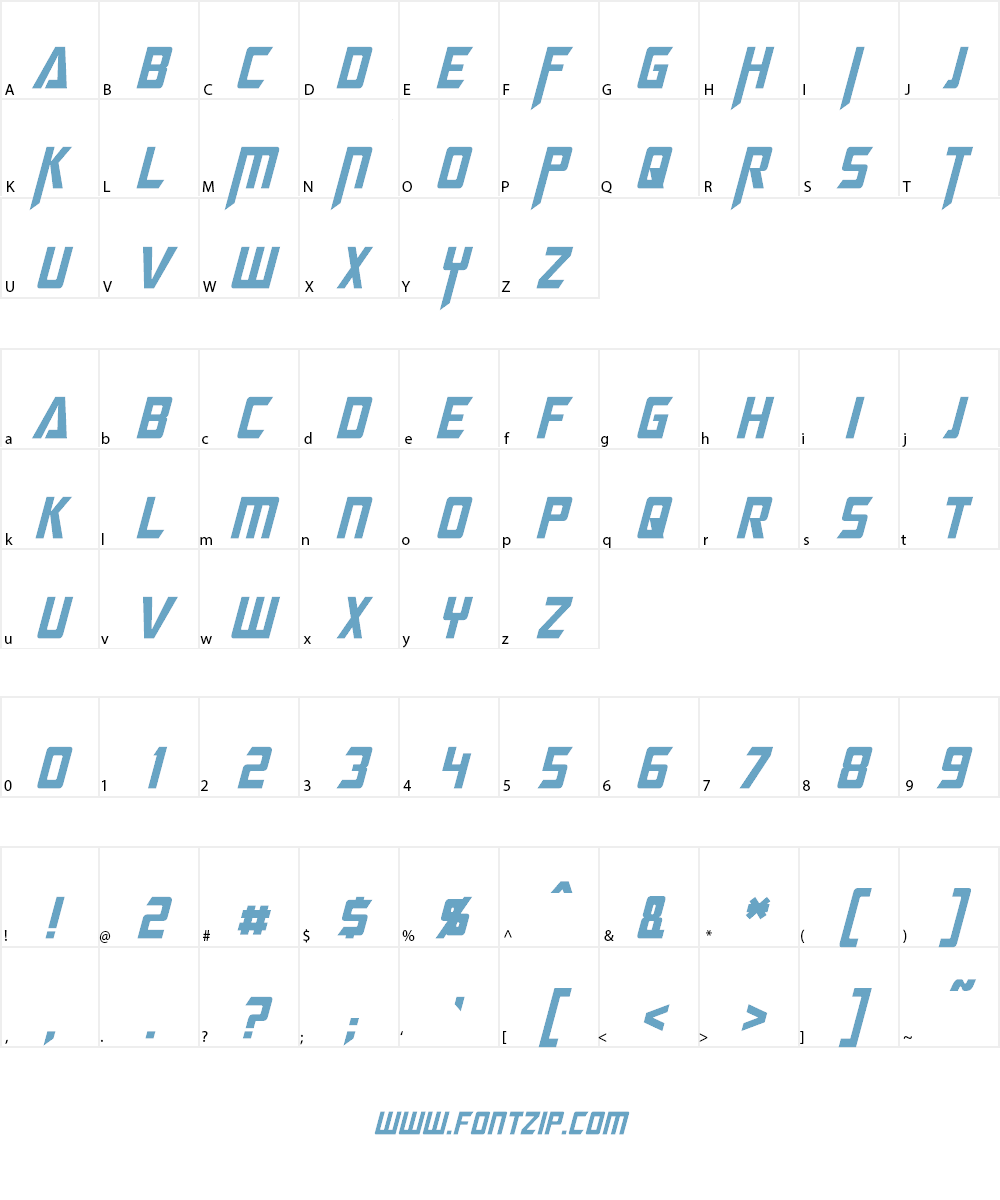 Megatron Font Character